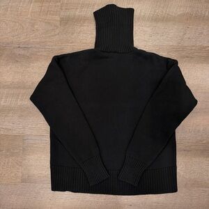 GAP Black Turtleneck Sweater XS 100% Cotton Classic Cozy